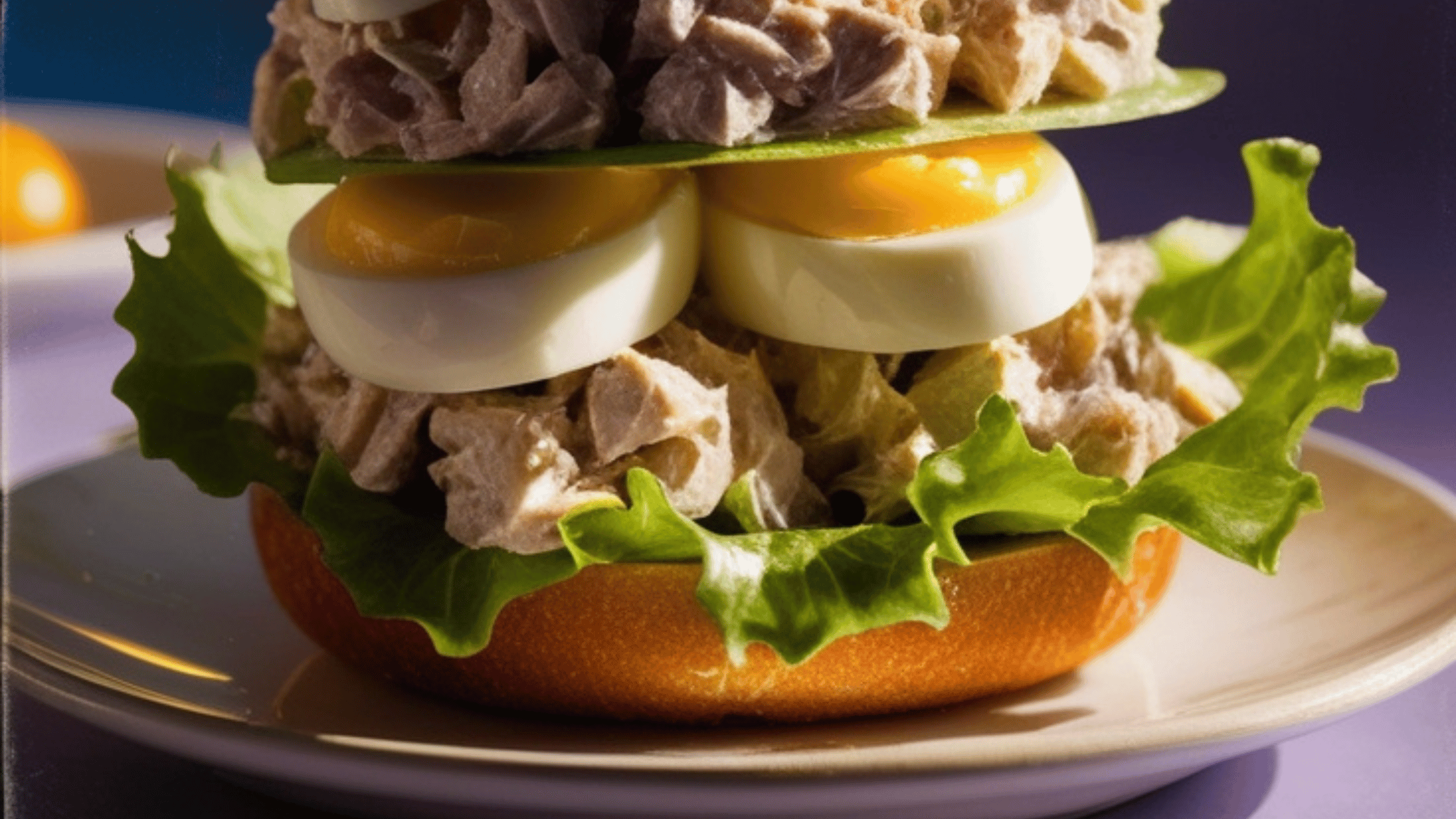 Amish Creamy Tuna Egg Salad Sandwich